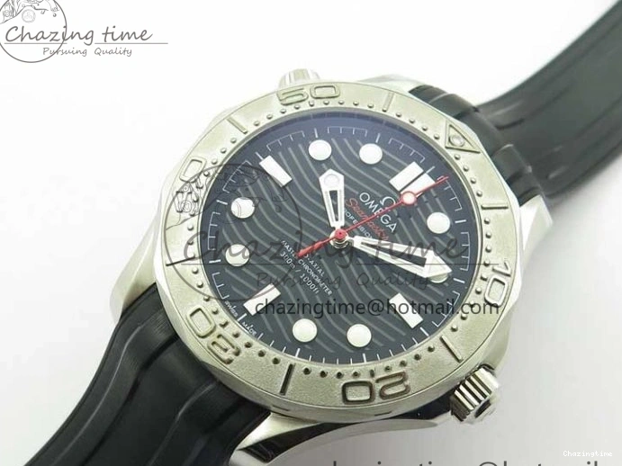 0121 BestValue Seamaster Diver 300M Nekton VSF 1:1 Best Edition Black Dial on Black Rubber Strap A 7886